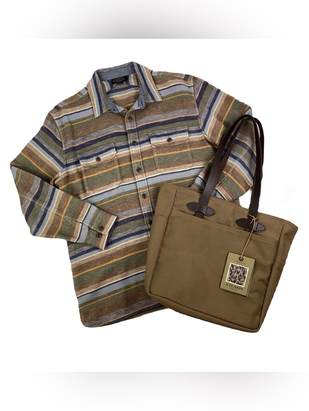 Filson NWT 260 Rugged Twill Tote without Zipper in SEPIA